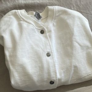 Women’s Vintage Sweatshirt Jacket White Action Gear Size M